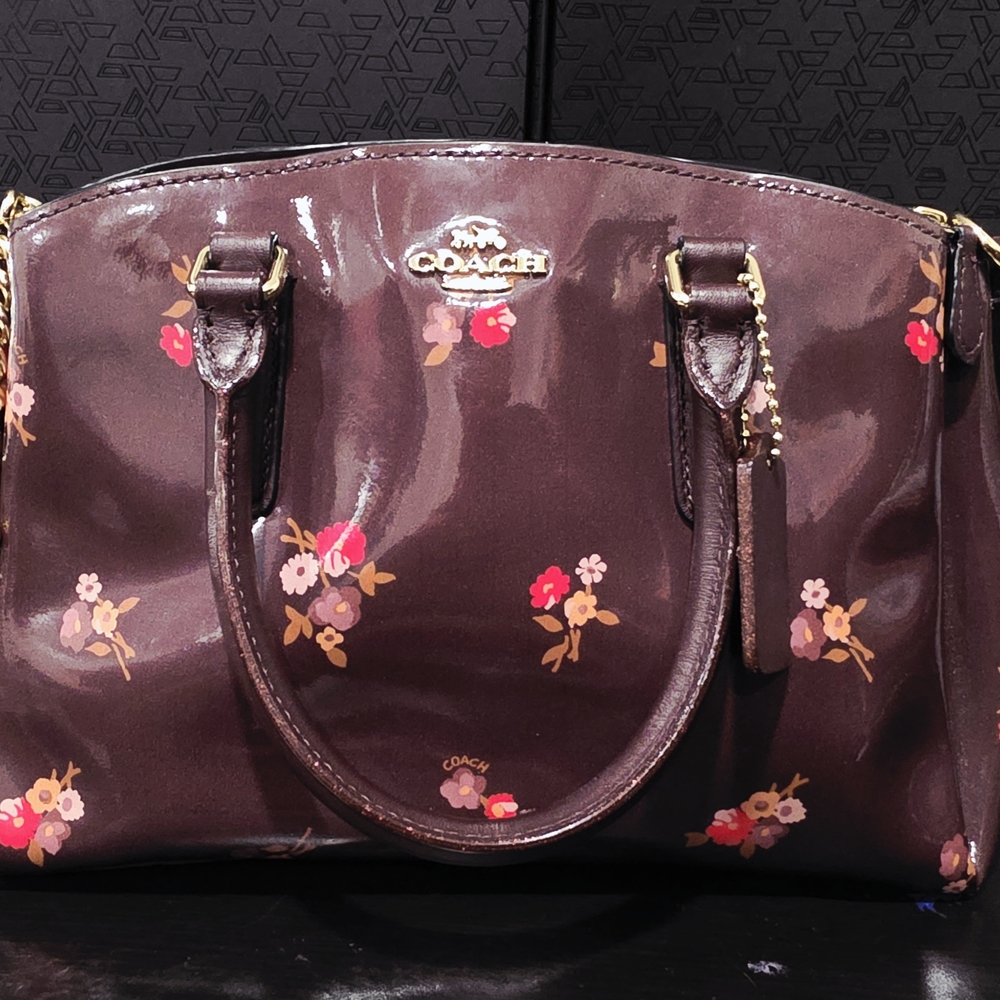 Coach Floral Brown Handbag